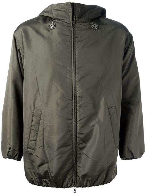 authentic men prada green jacket|men's Prada jacket sale.